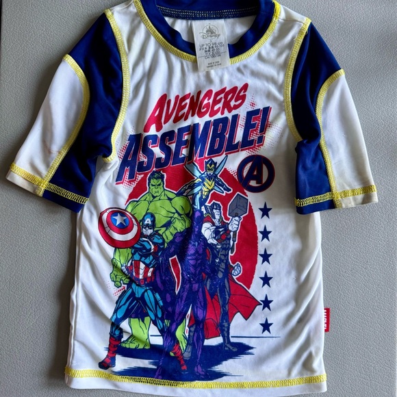 Disney Avengers Marvel Rash-guard & Trunk Swim Set | UPF 50+ | 3T - Picture 4 of 6